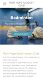 Mobile Screenshot of porthoperacquetclub.ca