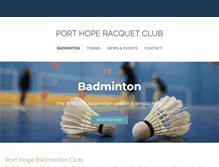 Tablet Screenshot of porthoperacquetclub.ca